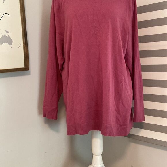 Torrid Dusty Pink Mock Neck Pullover Sweater Size 3 - Picture 3 of 8